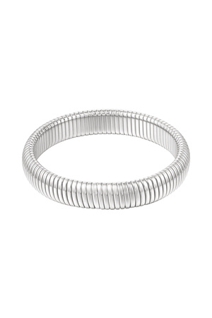 Bracelet ribbed - silver h5 