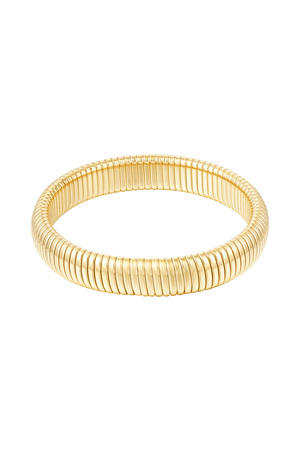 Bracelet ribbed - gold h5 