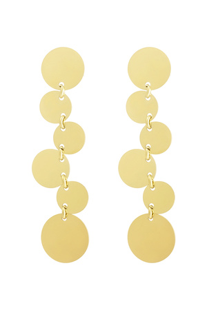 Earrings coins party - gold h5 
