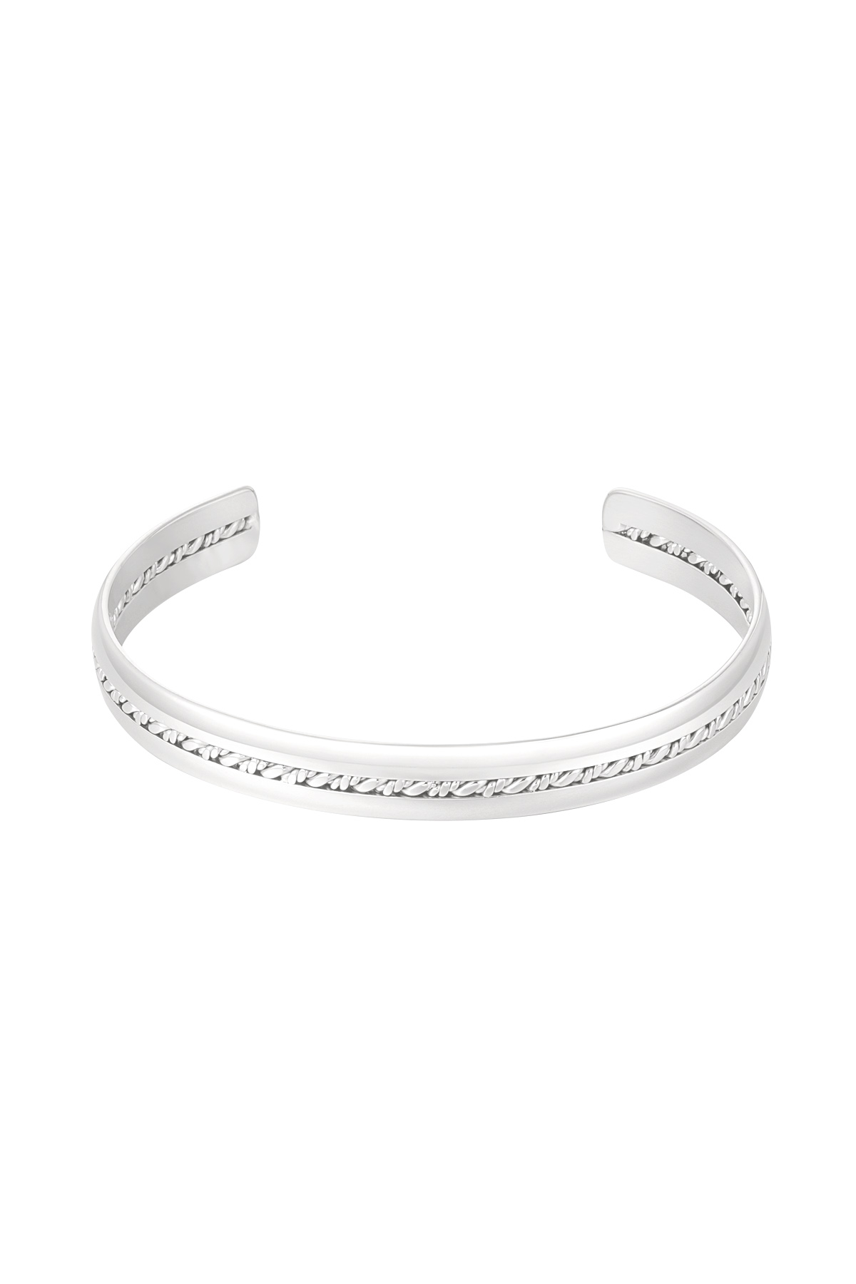 Bracelet esclave trois couches - argent h5 