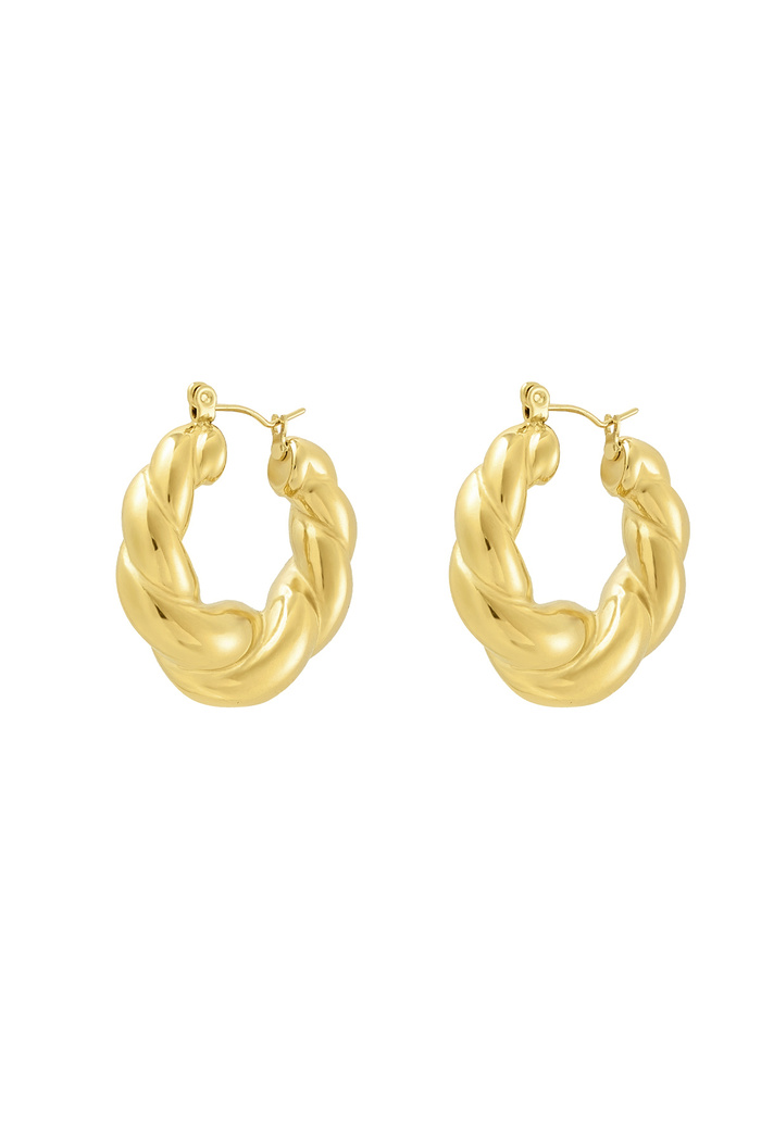 Earrings twisted - gold 