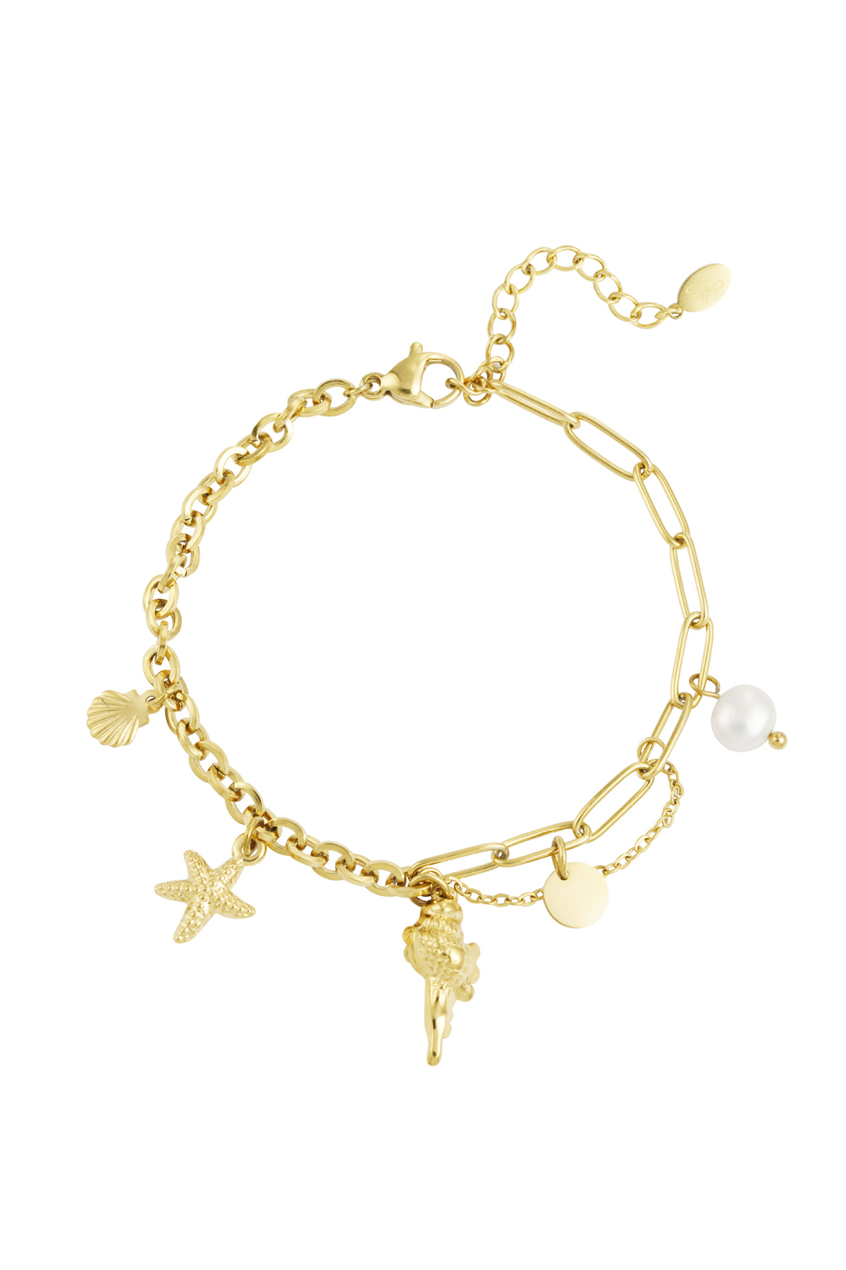 Link bracelet charms - gold