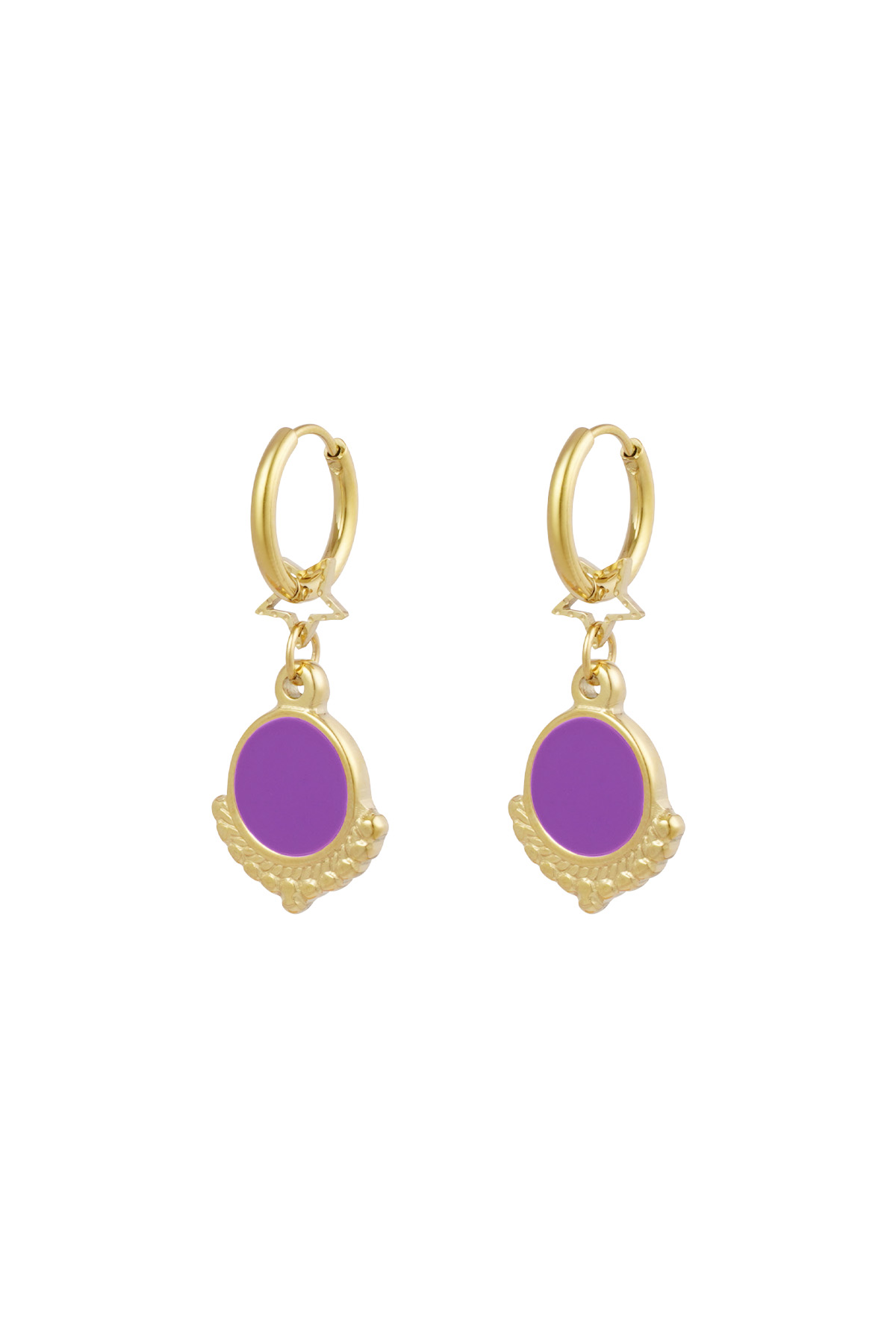 Boucles d'oreilles duo parfait - violet h5 