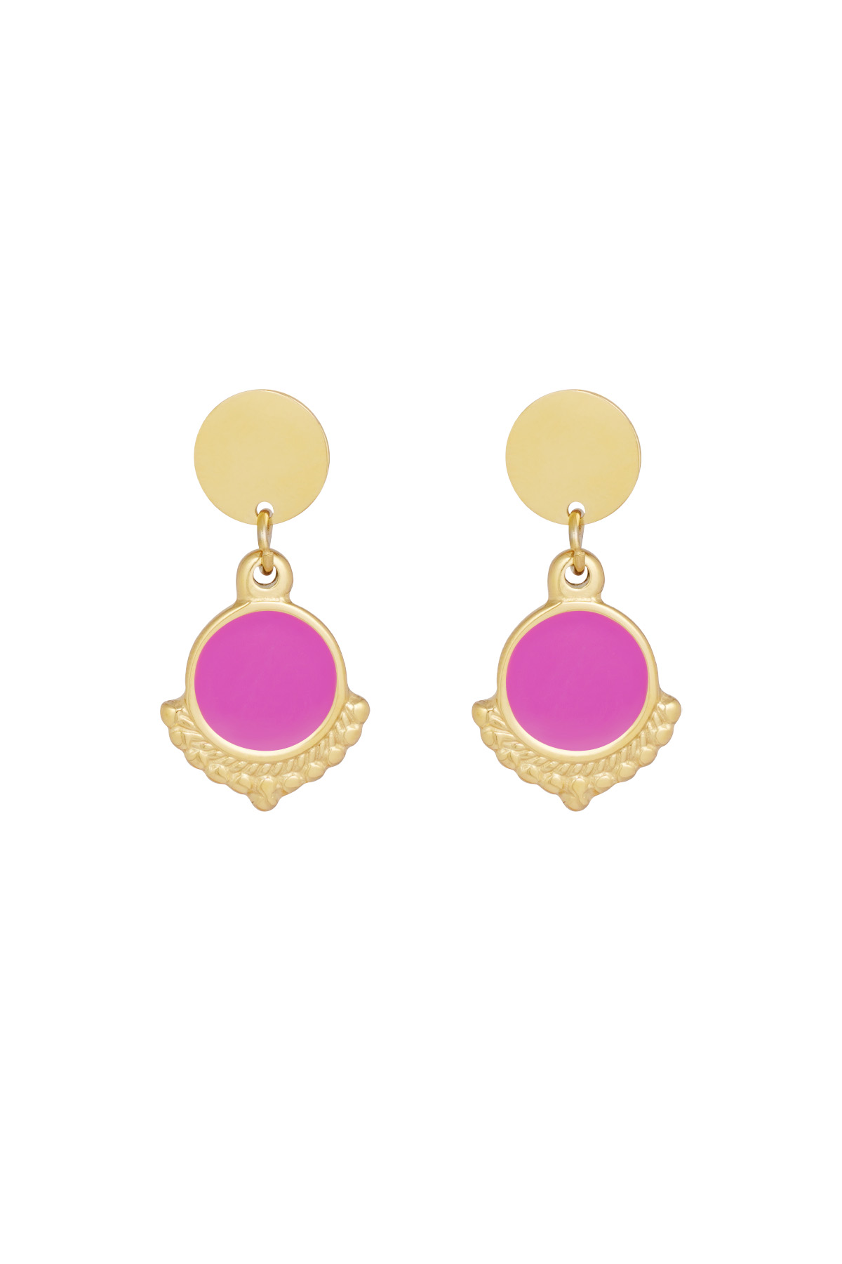 Earrings cherish life - pink gold h5 