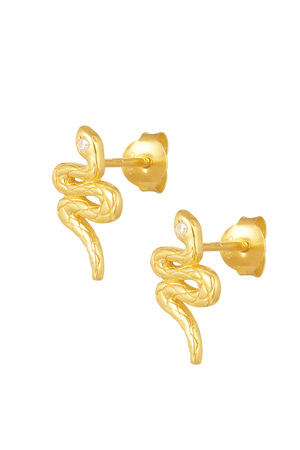 Boucles d'oreilles en forme de serpent - Argent 925 h5 