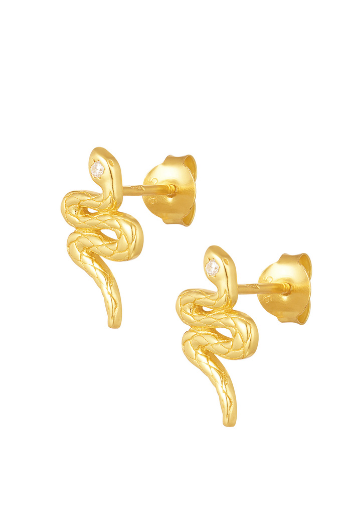 Snake-shaped earrings - 925 silver 