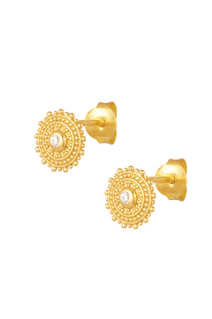 Flower-shaped earrings - 925 silver h5 