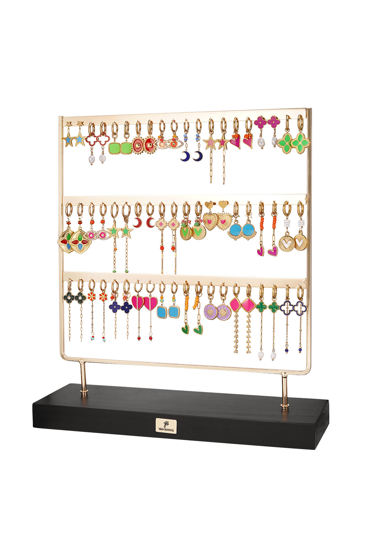 Earring display colorful mess 2 - gold h5 