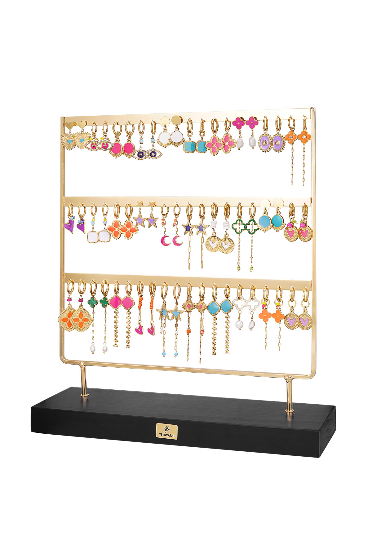 Earring display colorful mess 1 - gold h5 