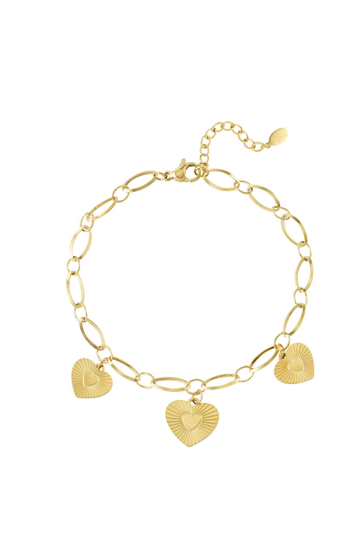 Armband 3 Herzmünzen - Gold