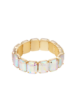 Slave bracelet large stones - gold/cream h5 