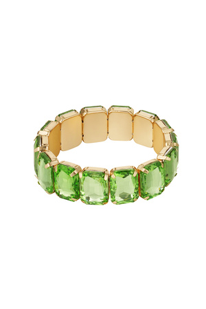 Slave bracelet large stones - gold/green h5 