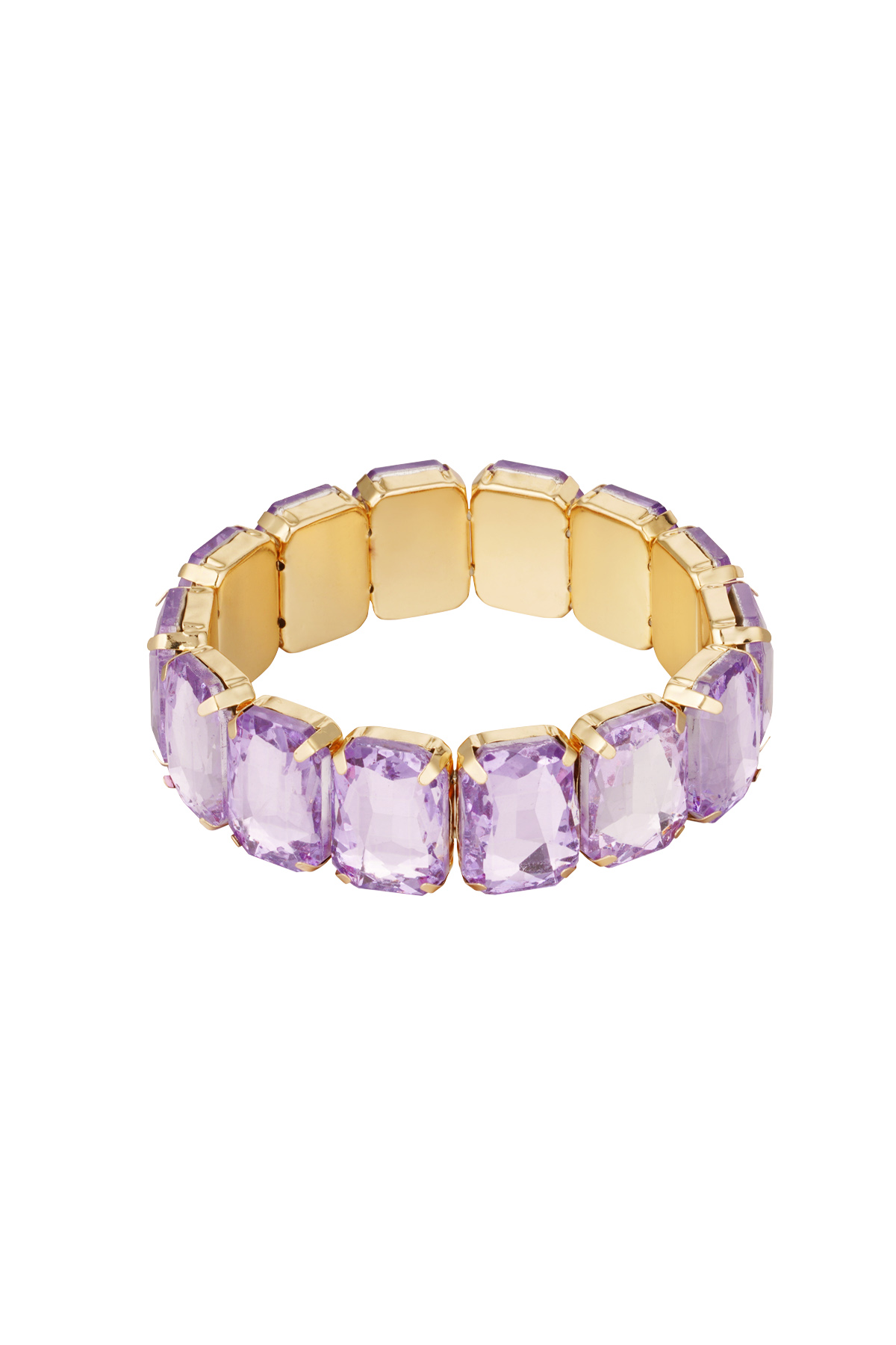 Slave bracelet large stones - gold/lilac h5 