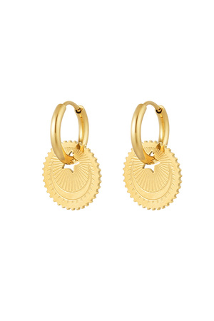 Earrings star coin - gold h5 