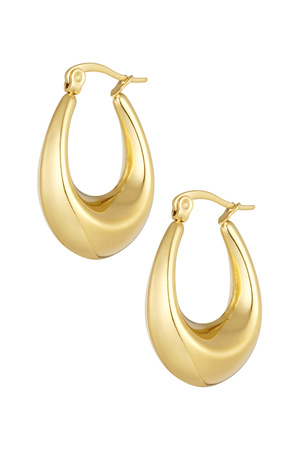 Earrings aesthetic elongated - gold h5 