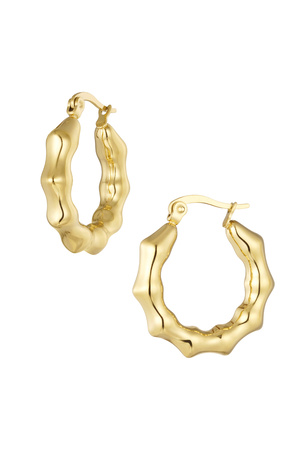 Earrings aesthetic bubble - gold h5 