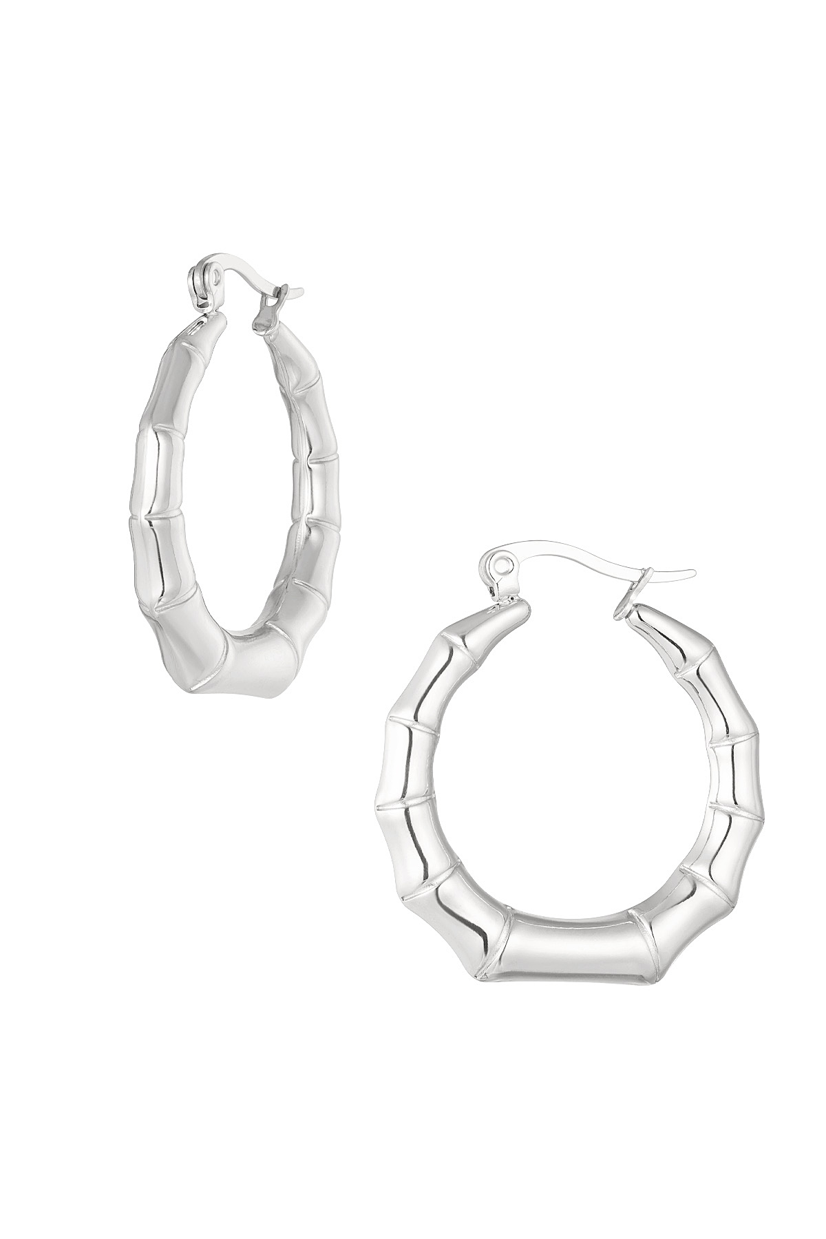 Earrings angular - silver h5 