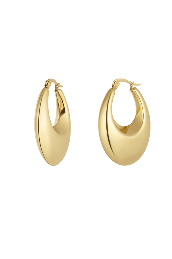 Boucles d'oreilles esthétiques élégantes - or