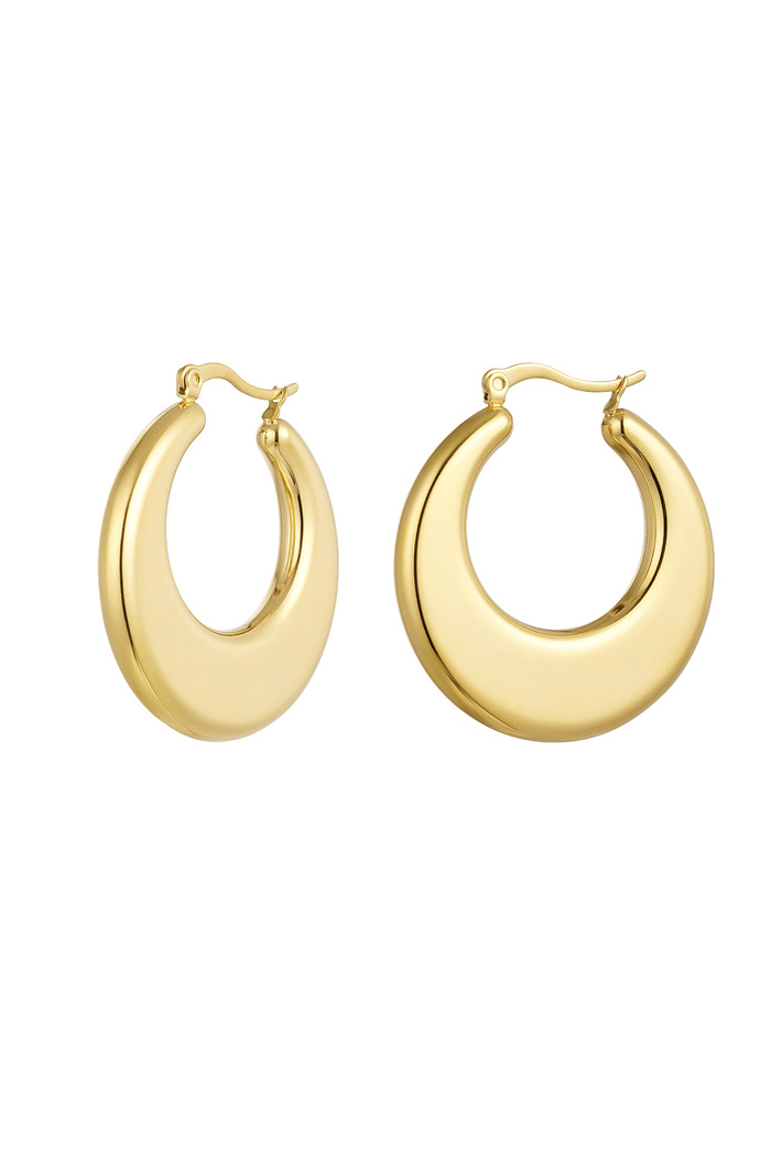 Earrings round classy must-have - gold 