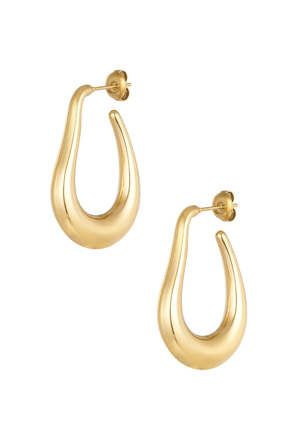 Earrings aesthetic drop - gold