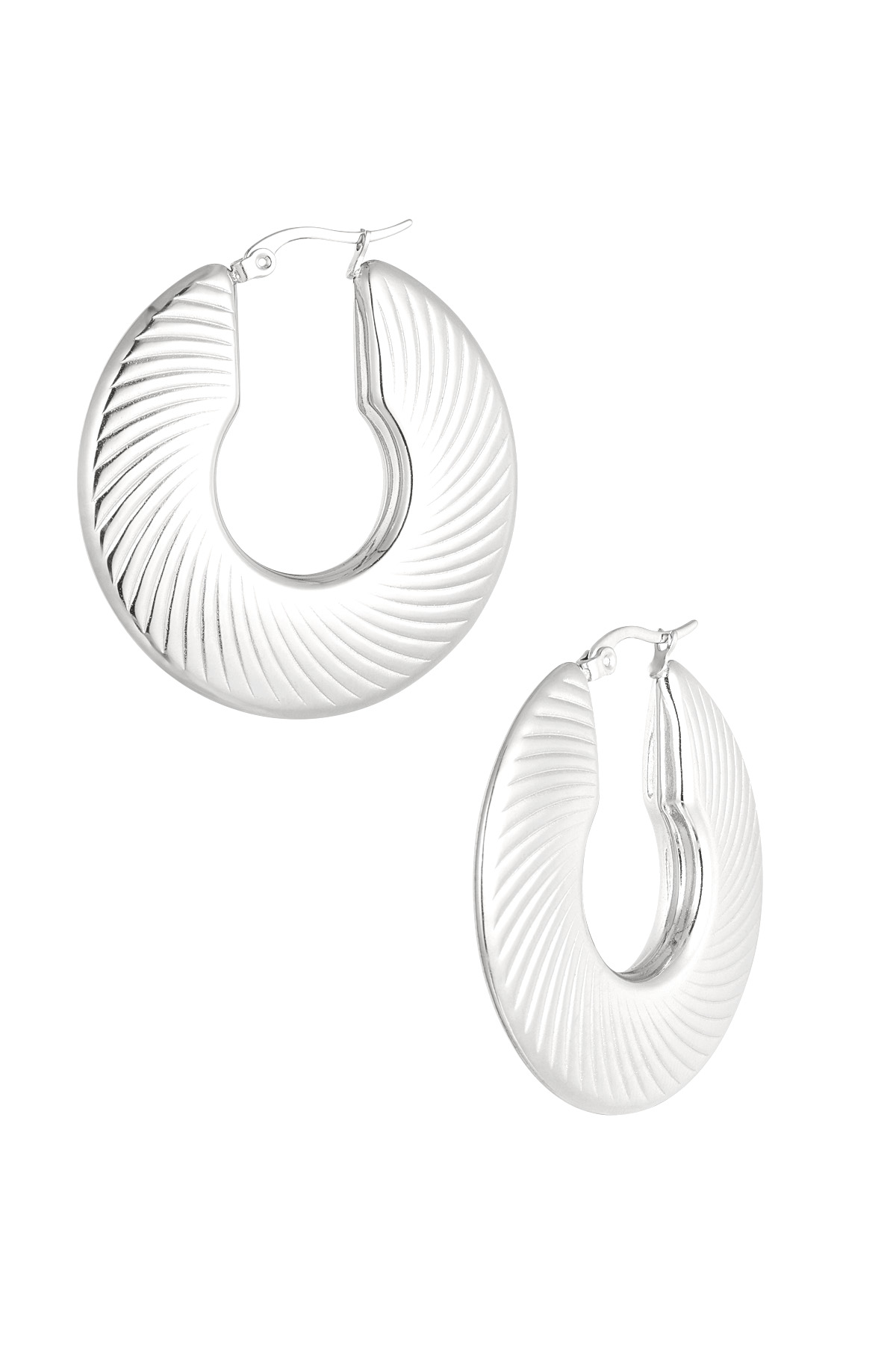 Oorbellen cut out - zilver 