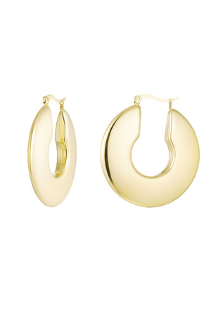 Earrings mega circle - gold h5 