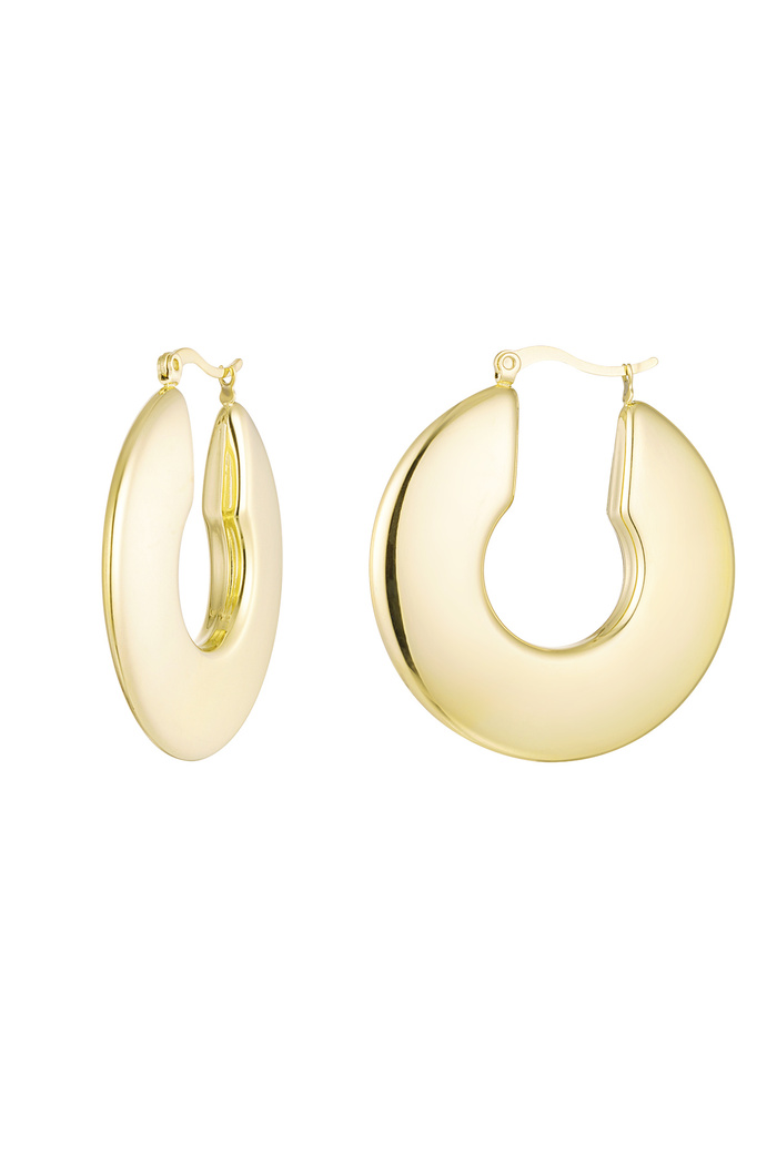 Earrings mega circle - gold 