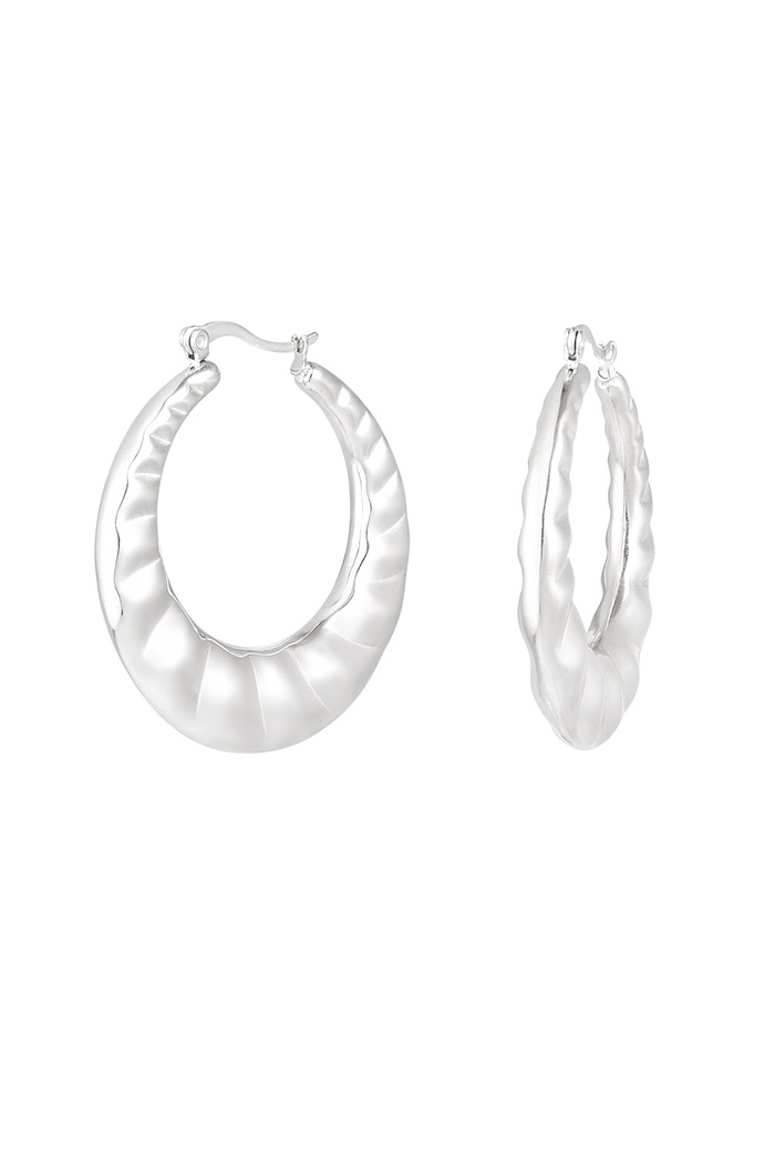 City earrings with a twist - silver 