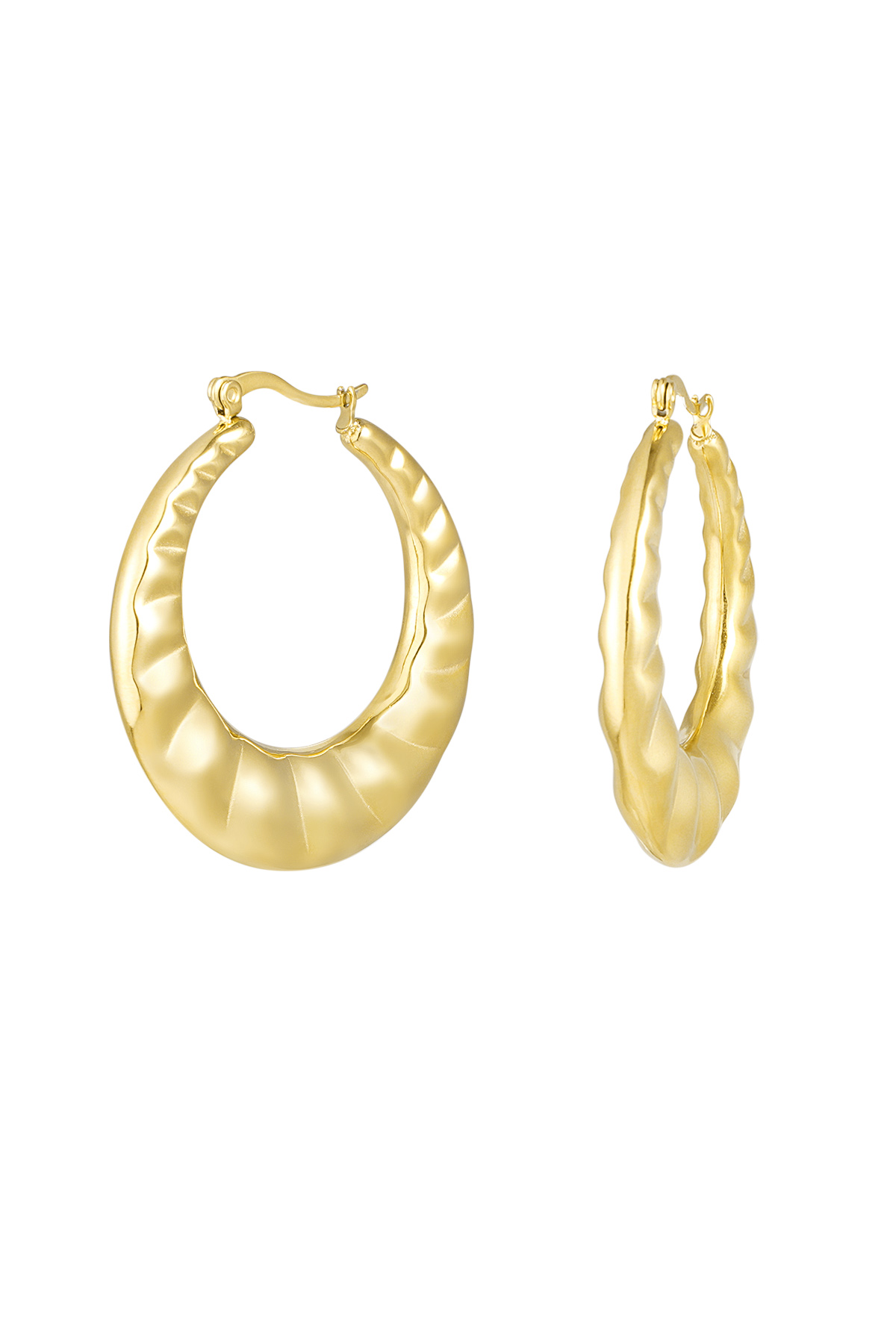 City earrings with a twist - gold