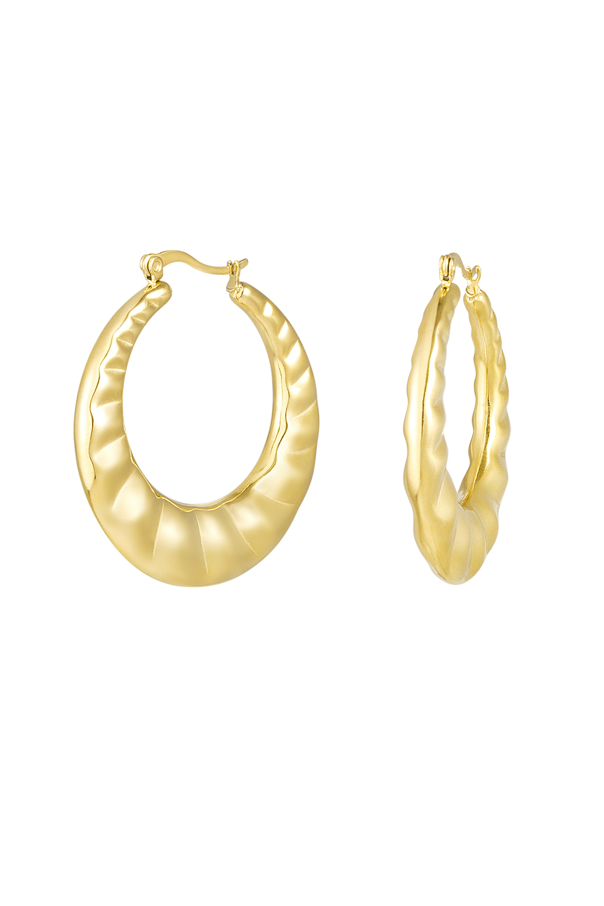 City earrings with a twist - Gold color