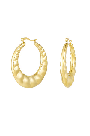 City earrings with a twist - gold h5 