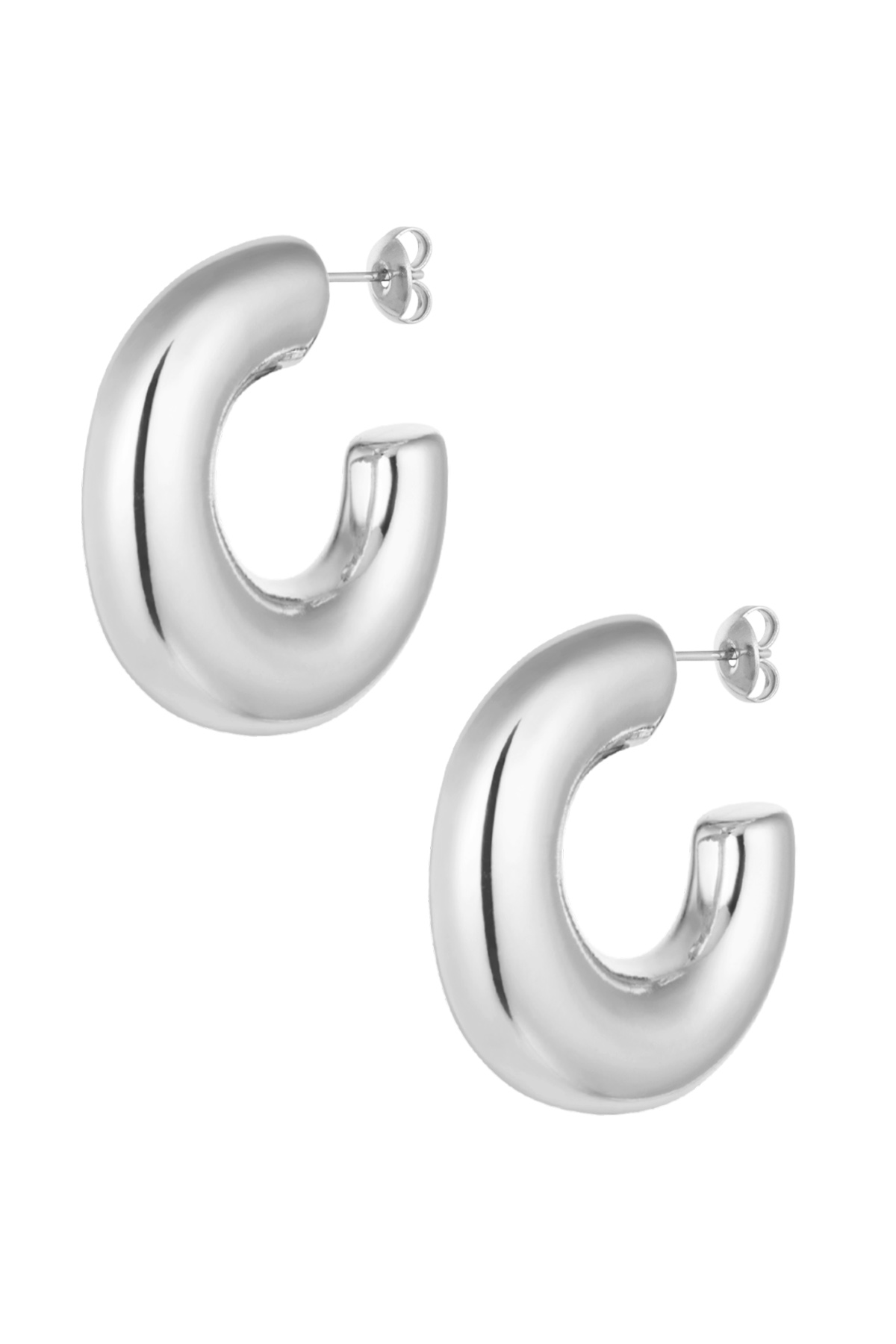 Earrings classy - silver h5 