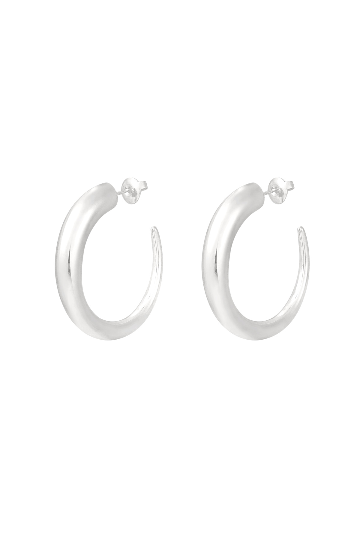 Earrings round - silver