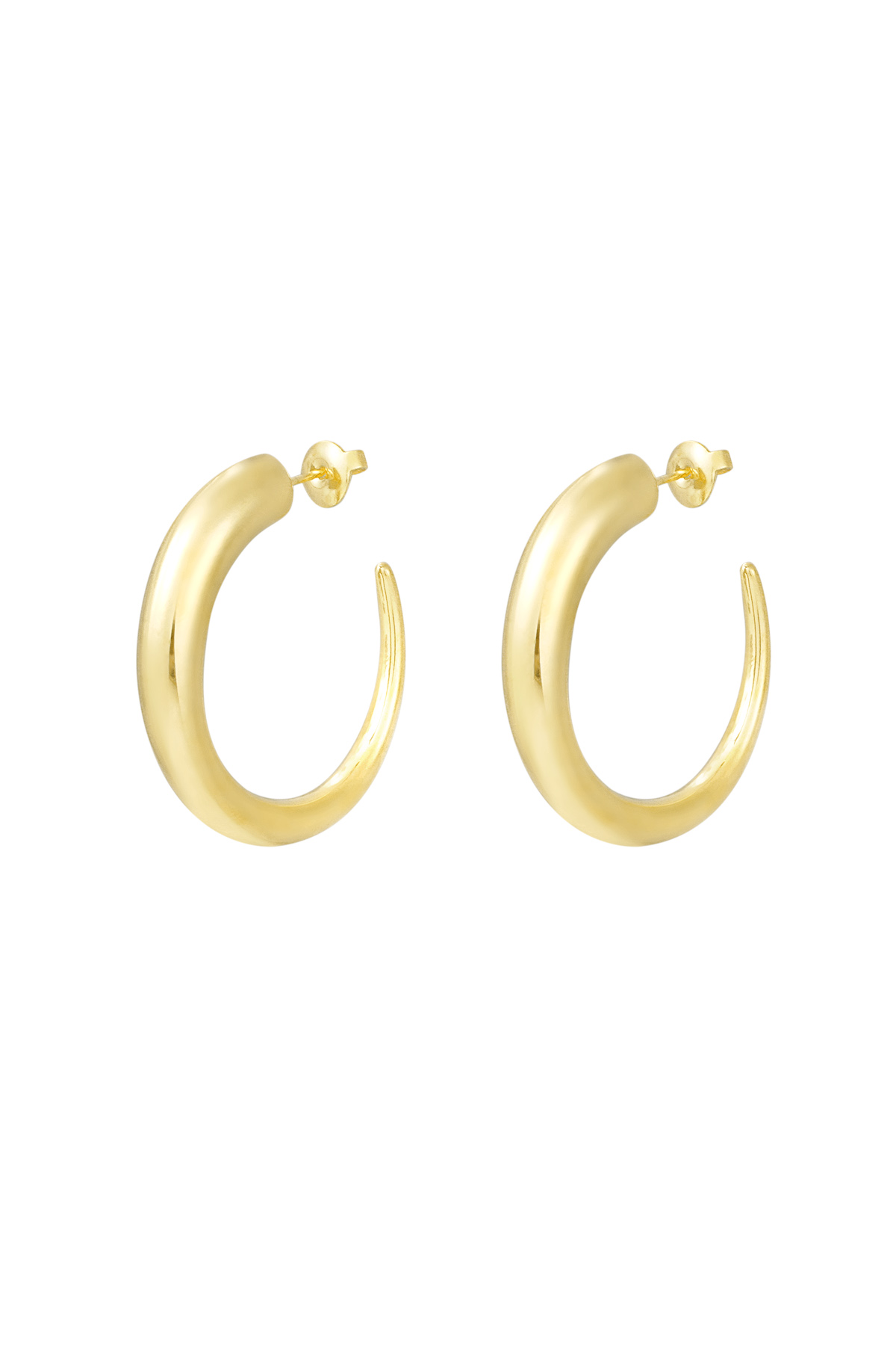 Earrings round - gold h5 