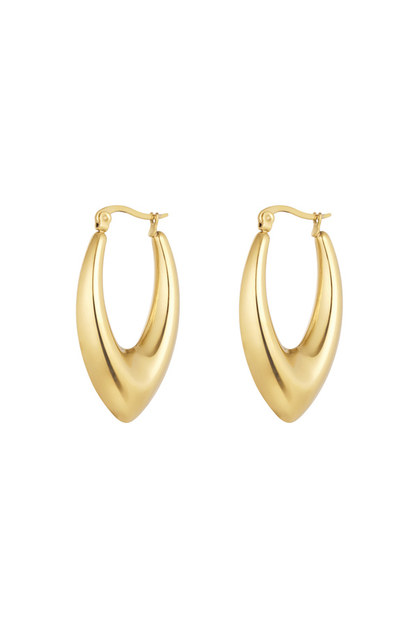 Earrings aesthetic with point - gold