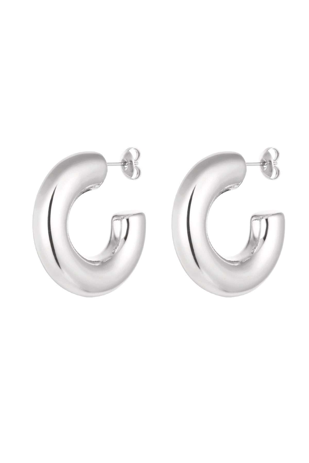 Earrings simple - Silver Color color h5 