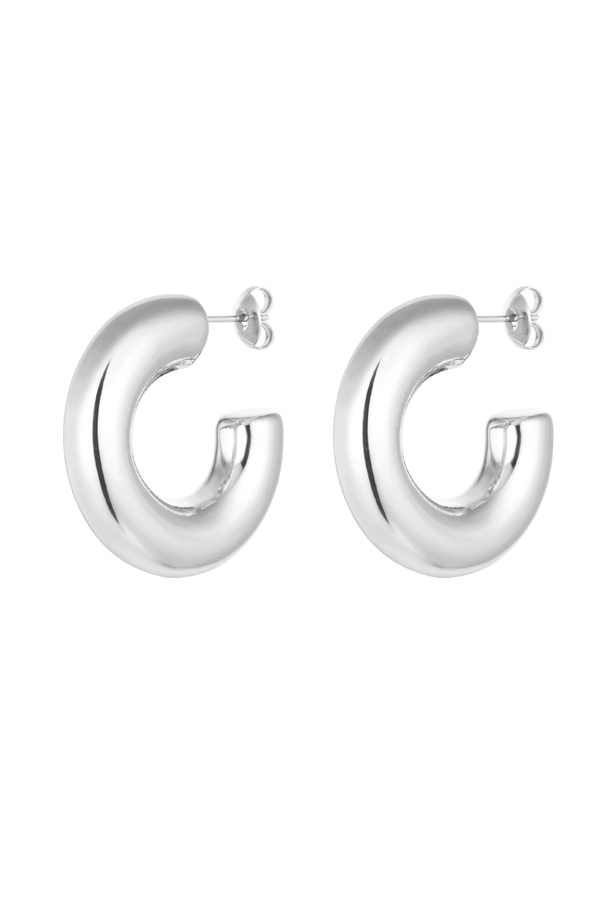Earrings simple - silver