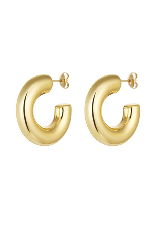 Earrings simple - gold h5 