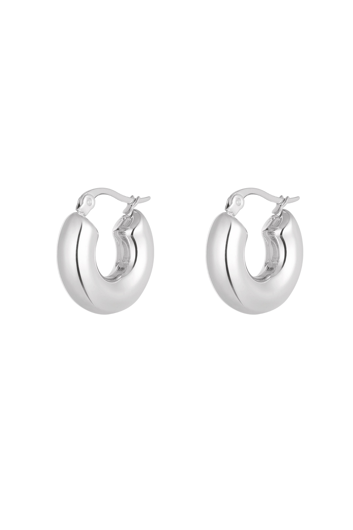 Earrings aesthetic basic - silver h5 