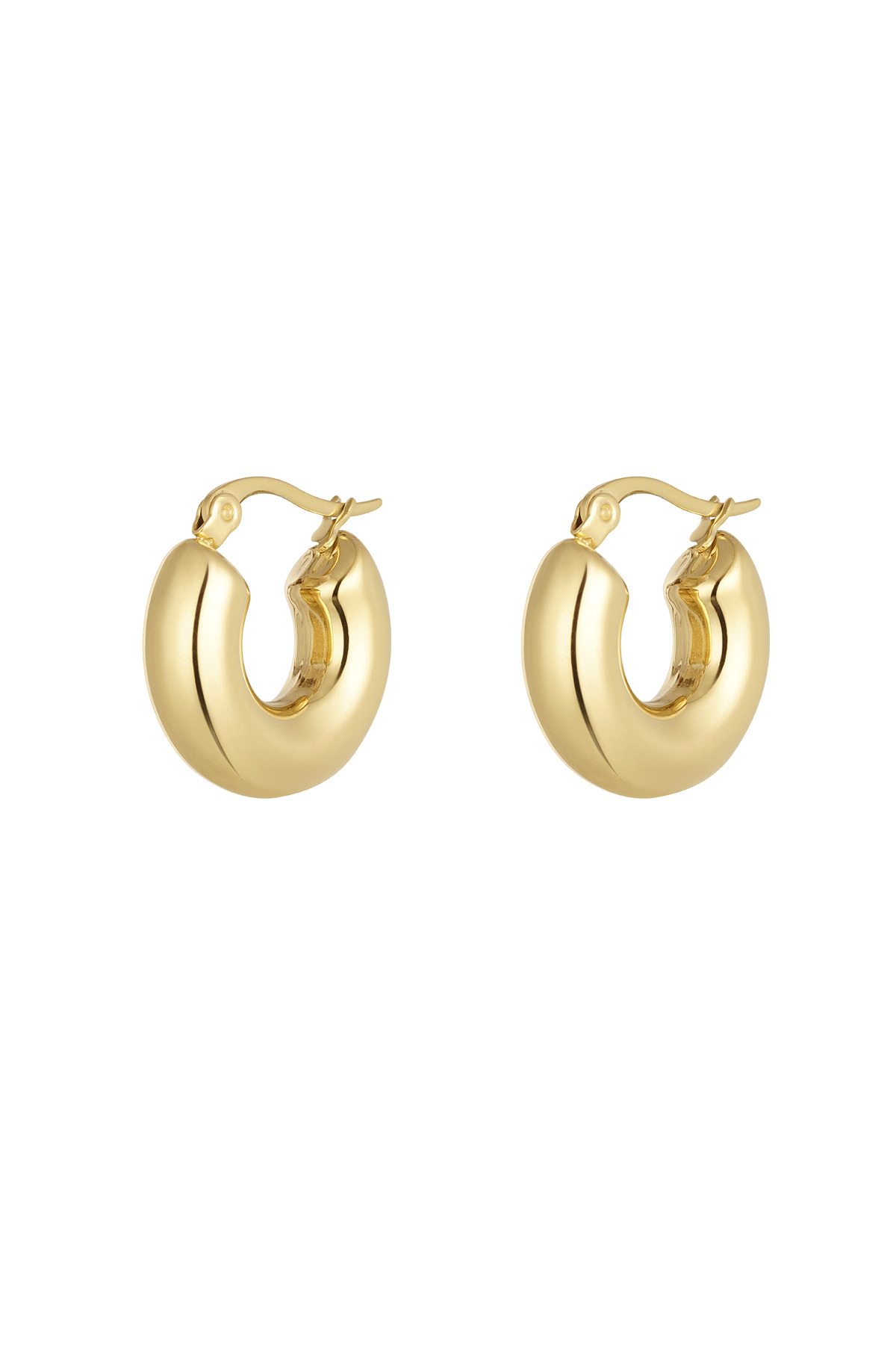 Boucles d'oreilles esthétique basique - or