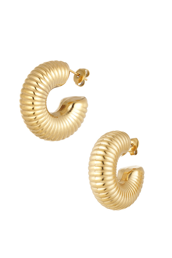 Boucles d'oreilles esthétique demi-lune - or