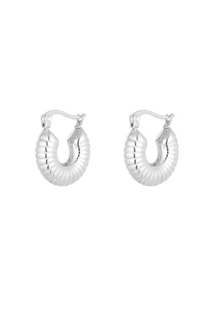 Ästhetische Ohrringe rund klein - Silber h5 