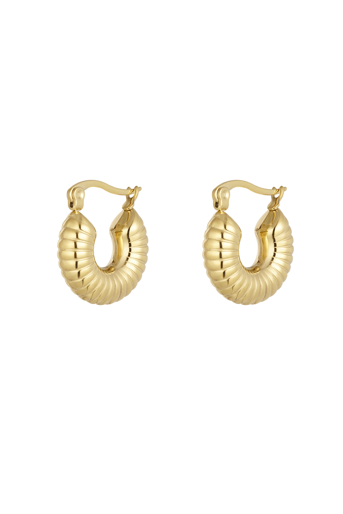 Earrings aesthetic round small - gold h5 