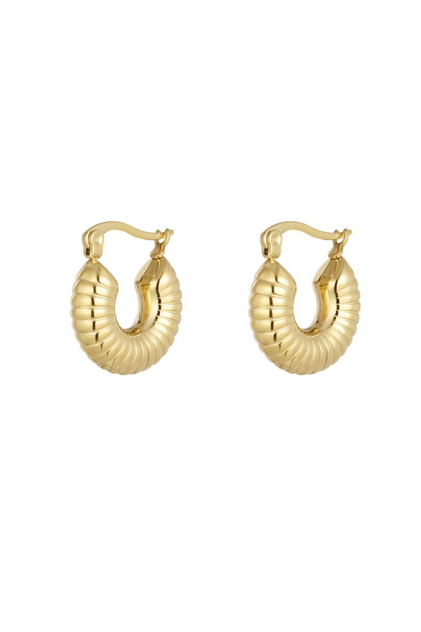 Ästhetische Ohrringe rund klein - Gold
