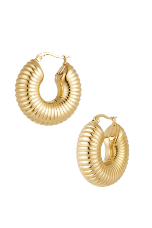Earrings aesthetic round - gold h5 