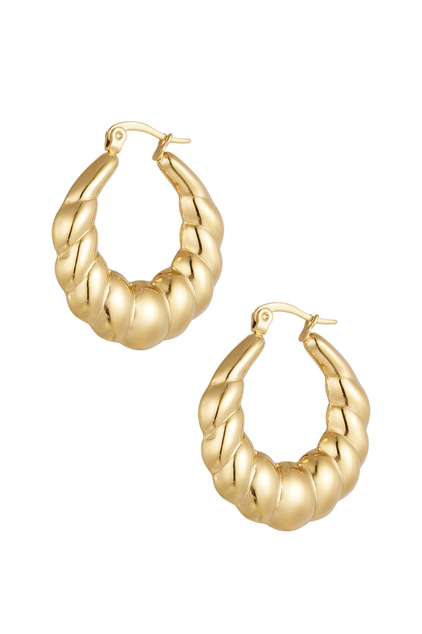 Earrings aesthetic baguette - gold