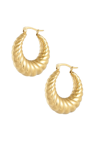 Earrings classy with a twist - gold h5 