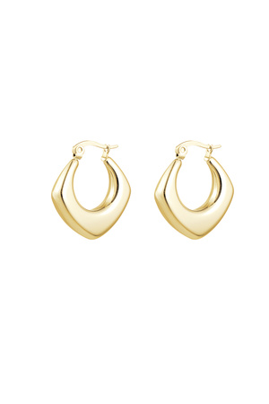Small hoop earrings simple - gold h5 