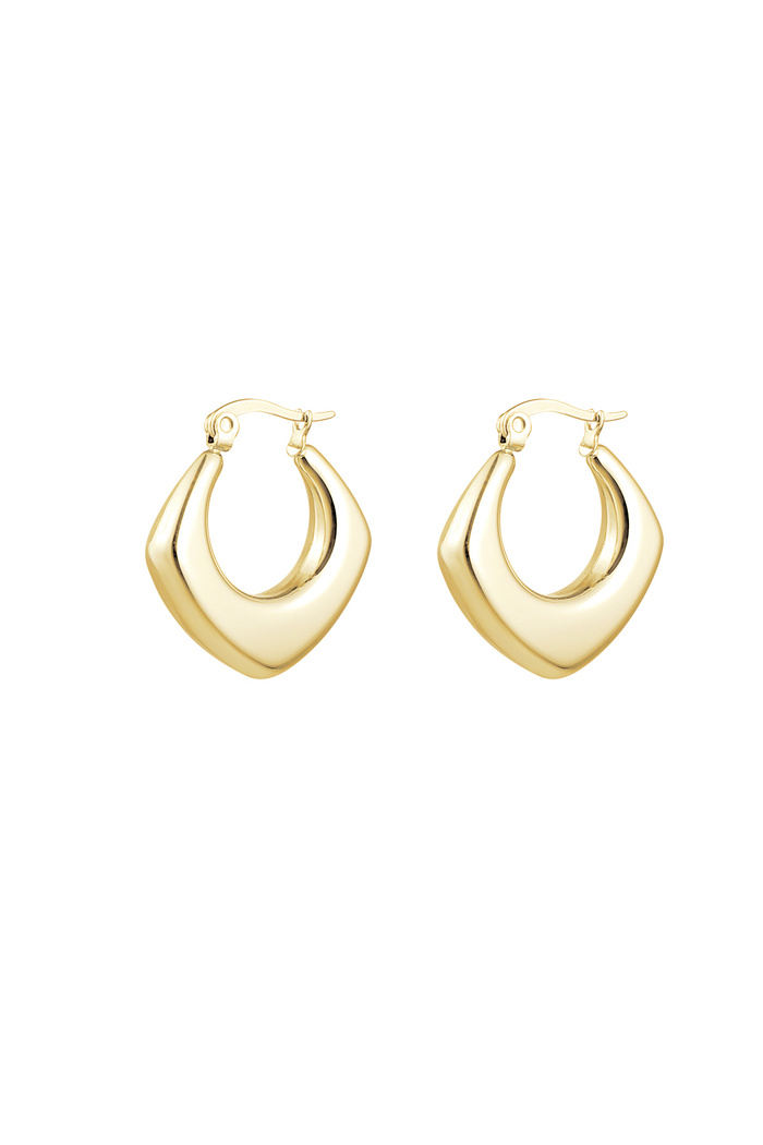 Small hoop earrings simple - gold 
