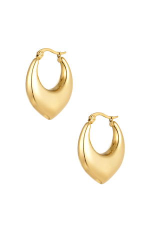 Earrings aesthetic with point - gold h5 